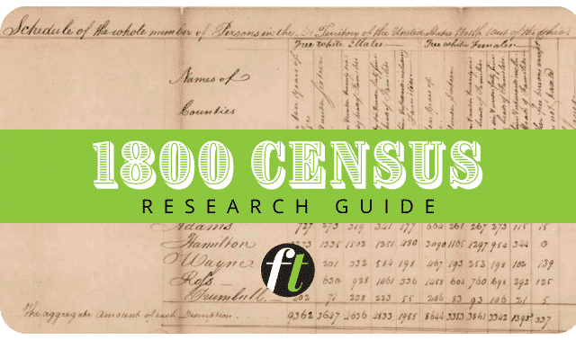 Guía de investigación para los registros del censo de 1800