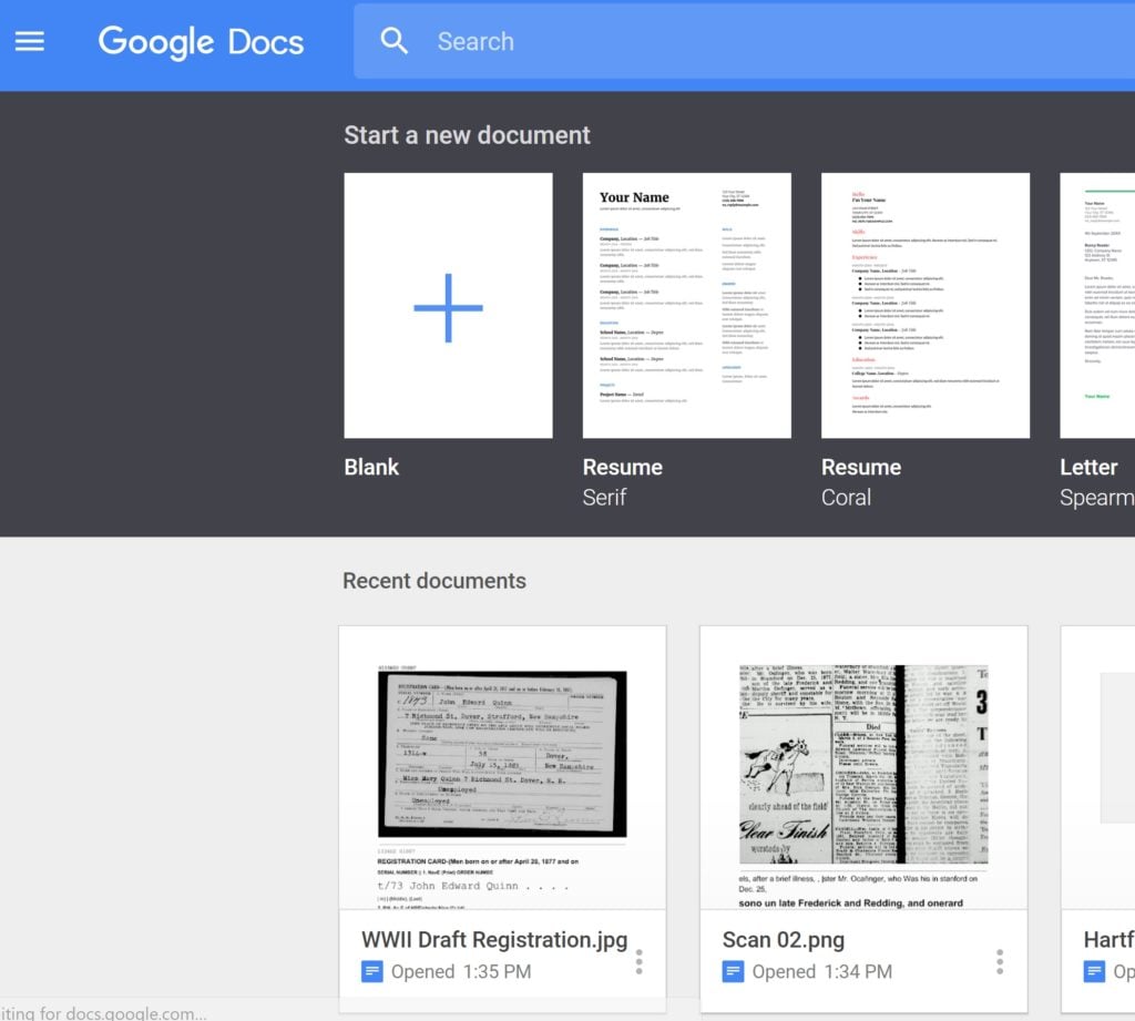 Cómo Explorar en Google Docs puede ayudarte a investigar tu ascendencia