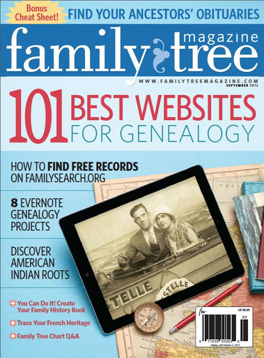 Revista Family Tree, septiembre de 2015, edición digital